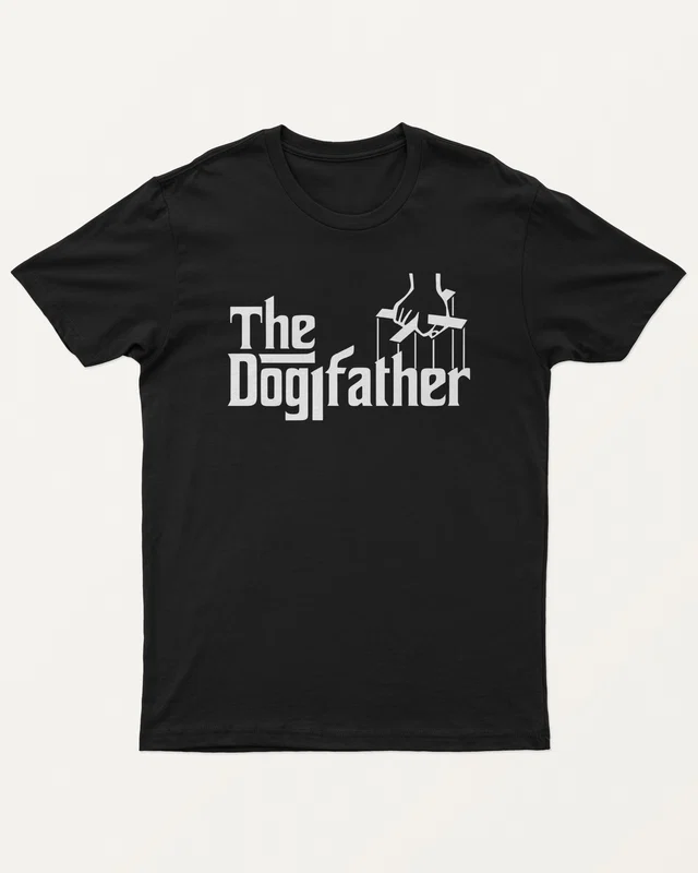 The Dogfather Regular T-Shirt in Black — front