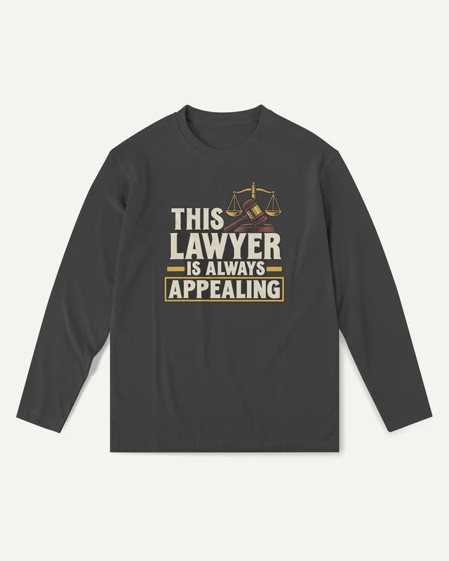 This Lawyer Is Always Appealing Long-Sleeve T-Shirt in Black — front