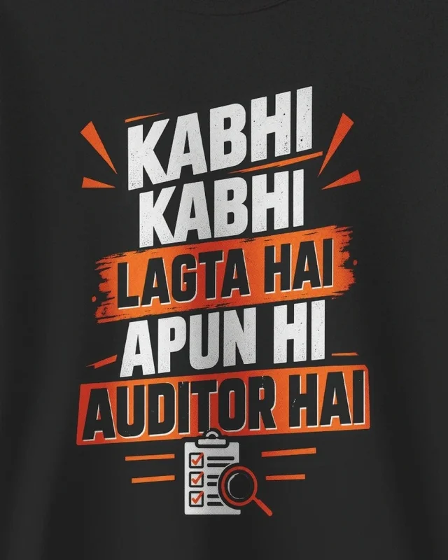 Apun Hi Auditor Hai Sweatshirt in Black — design detail