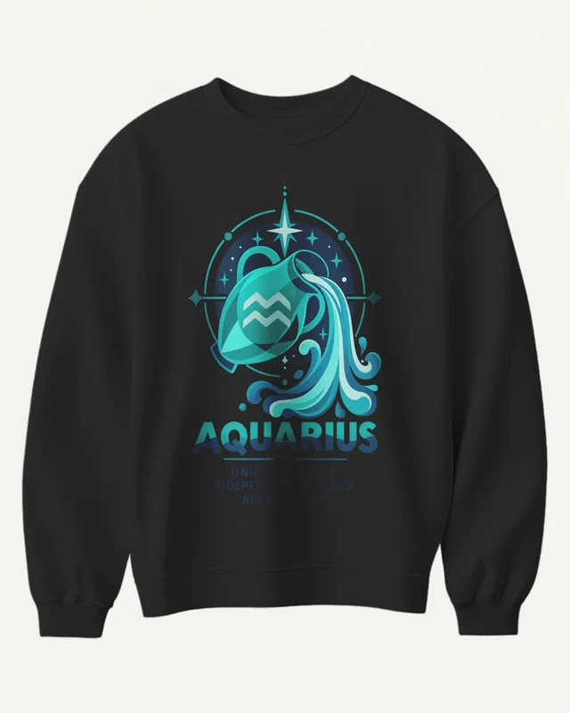 Aquarius Sweatshirt in Black — front