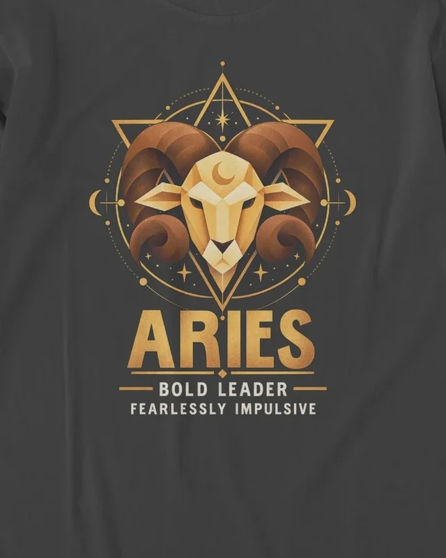 Aries Long-Sleeve T-Shirt in Black — design detail