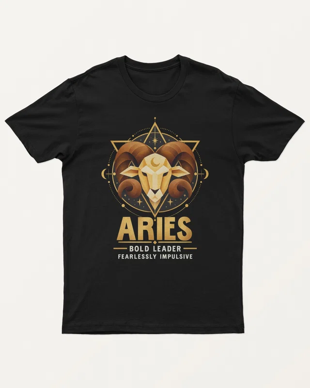 Aries Regular T-Shirt in Black — front
