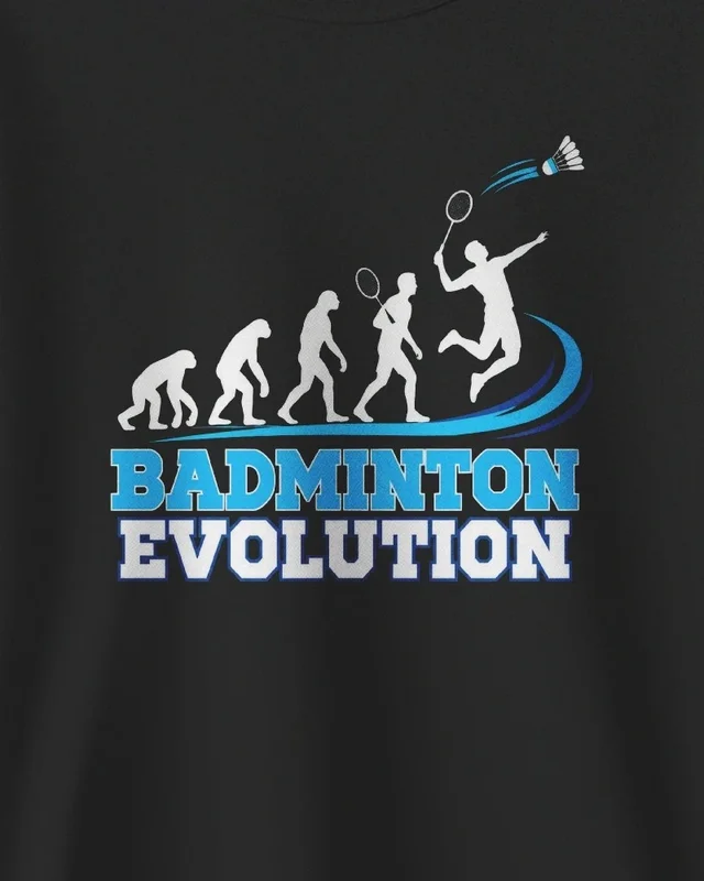 Badminton Evolution Sweatshirt in Black — design detail