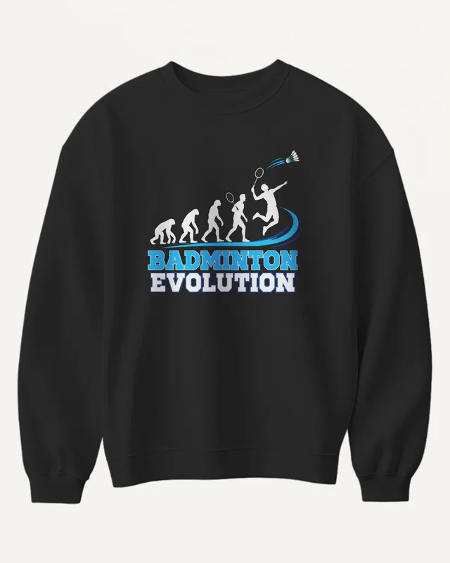 Badminton Evolution Sweatshirt in Black — front