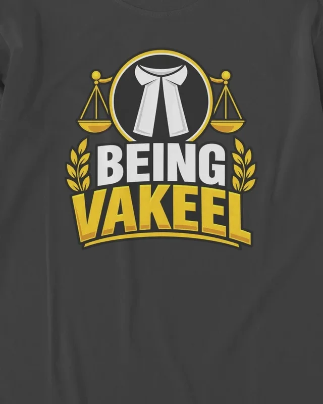 Being Vakeel Long-Sleeve T-Shirt in Black — design detail