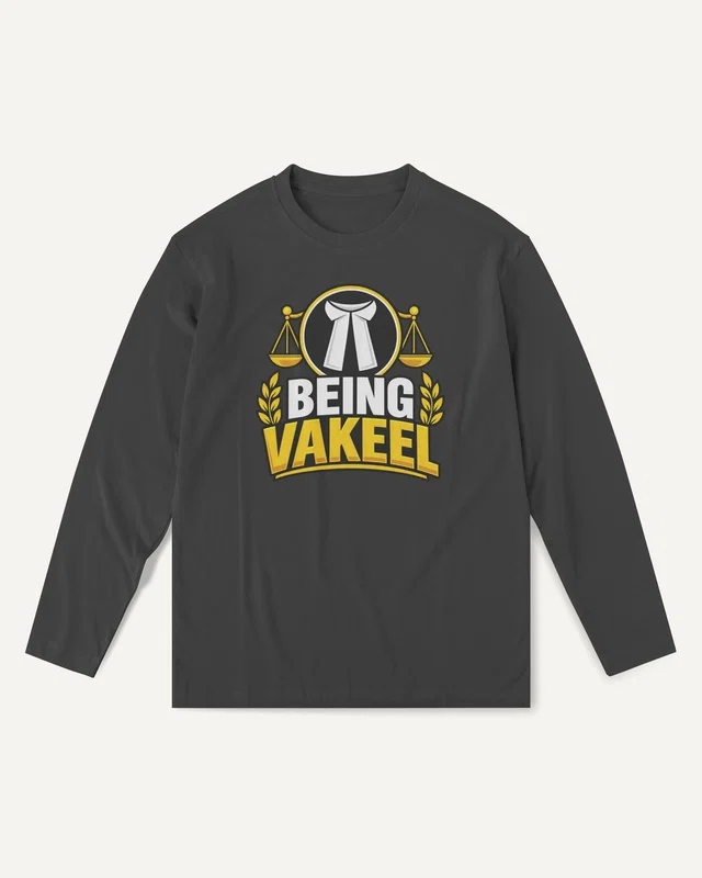 Being Vakeel Long-Sleeve T-Shirt in Black — front