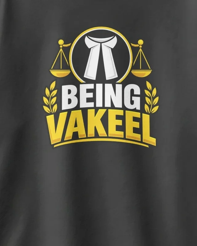 Being Vakeel Oversized T-Shirt in Black — design detail