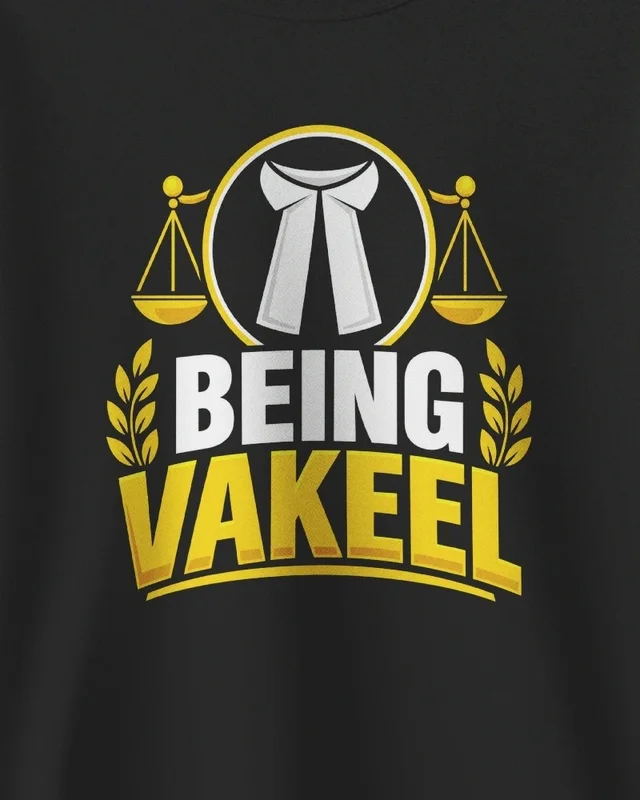 Being Vakeel Sweatshirt in Black — design detail