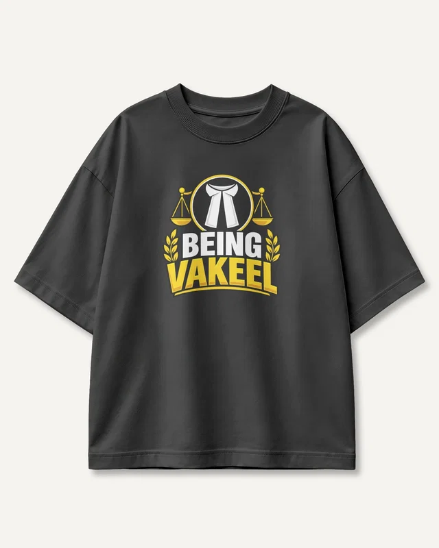 Being Vakeel Oversized T-Shirt in Black — front