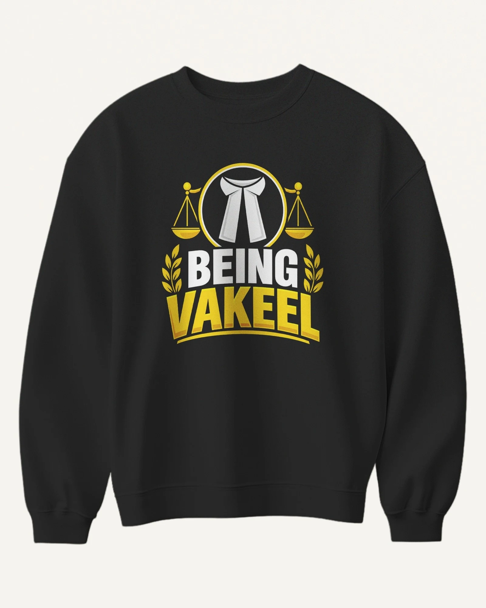 Being Vakeel Sweatshirt in Black — front Being Vakeel Sweatshirt in Black — front