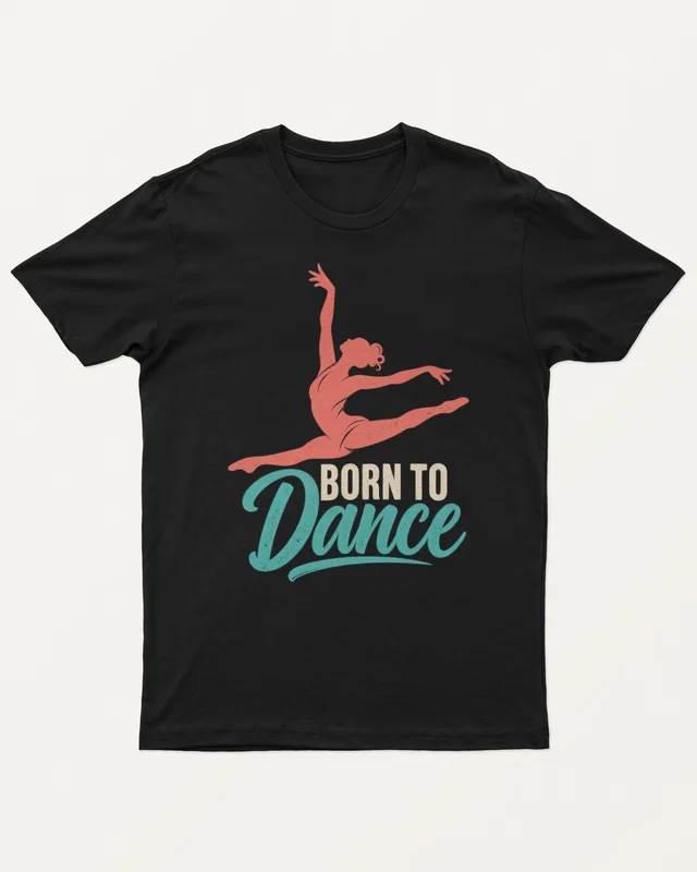 Born to Dance Regular T-Shirt in Black — front