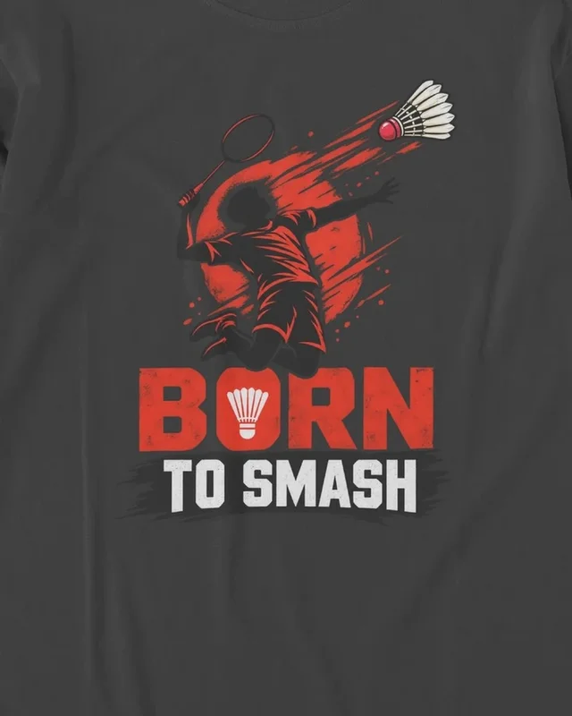 Born to Smash Long-Sleeve T-Shirt in Black — design detail