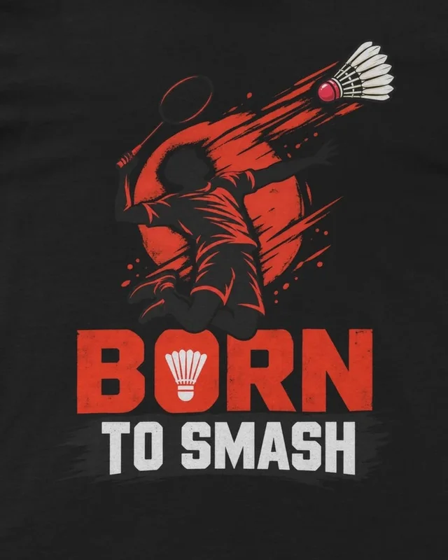 Born to Smash Regular T-Shirt in Black — design detail