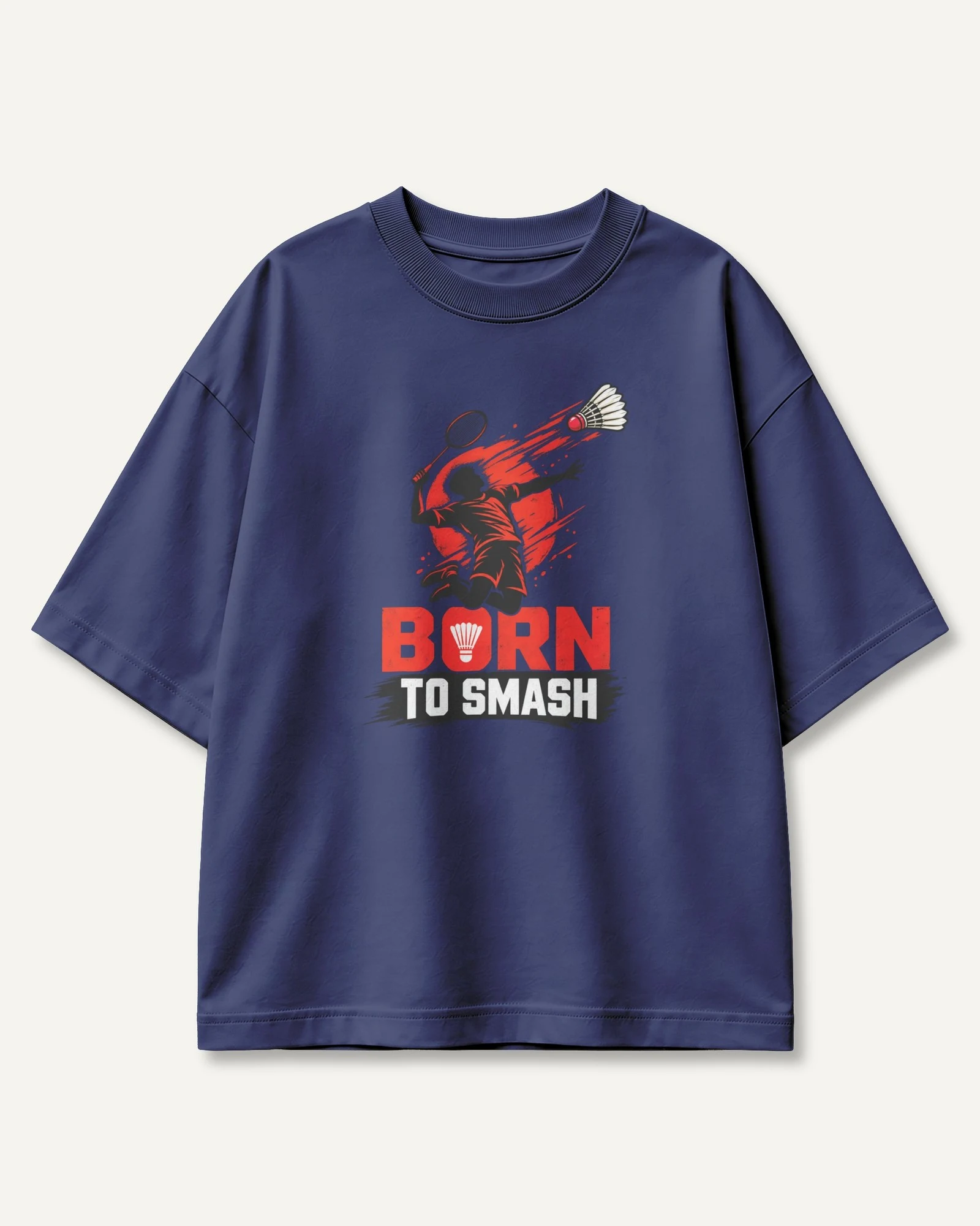 Born to Smash Oversized T-Shirt in Royal Blue — front Born to Smash Oversized T-Shirt in Royal Blue — front
