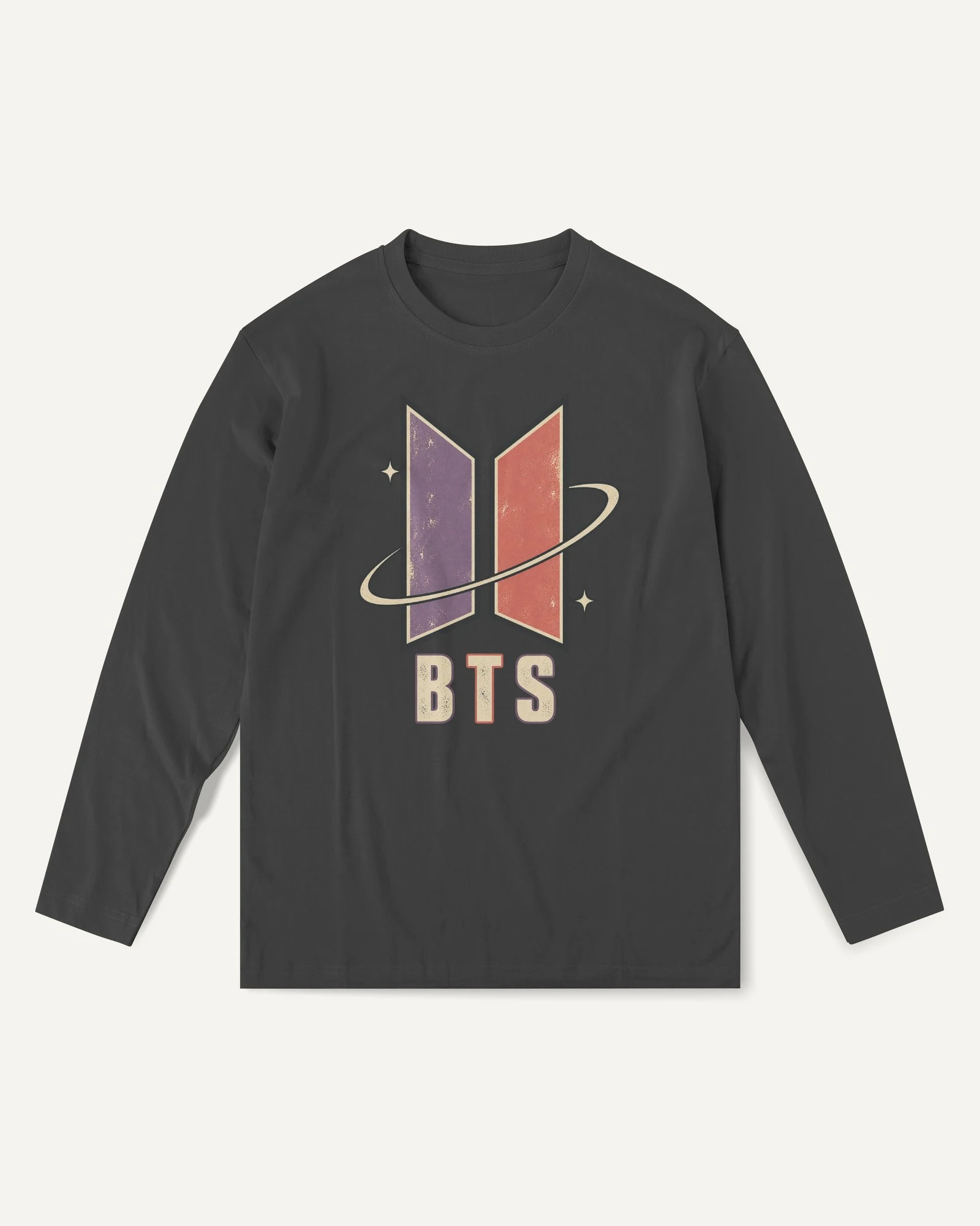 BTS Galaxy Long-Sleeve T-Shirt in Black — front BTS Galaxy Long-Sleeve T-Shirt in Black — front