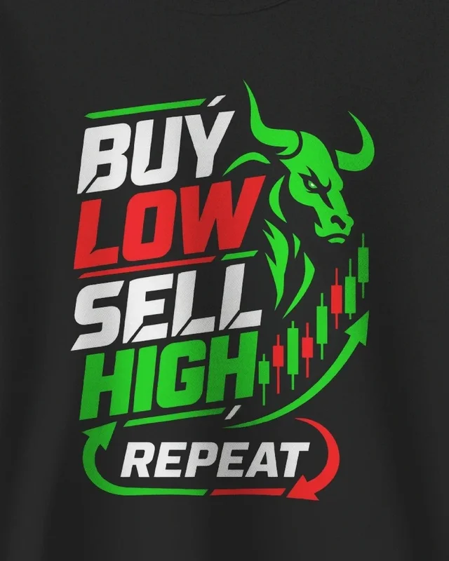 Buy Low Sell High Repeat Sweatshirt in Black — design detail
