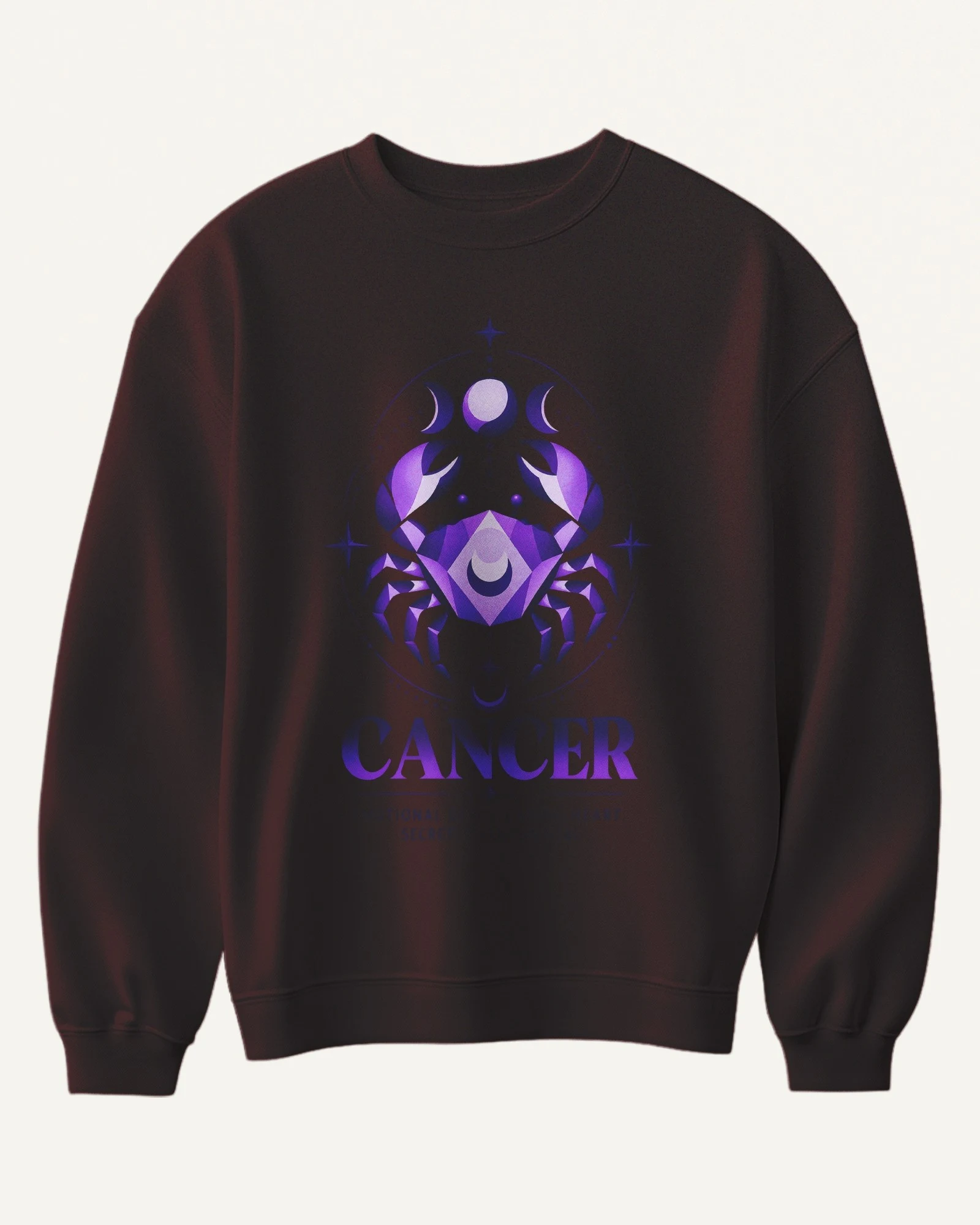 Cancer Sweatshirt in Maroon — front Cancer Sweatshirt in Maroon — front