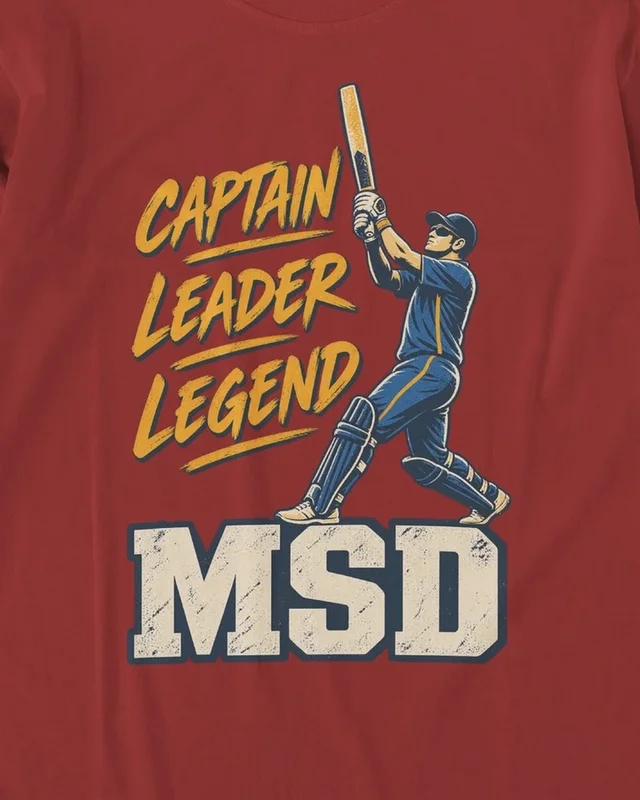Captain Leader Legend MSD Long-Sleeve T-Shirt in Red — design detail