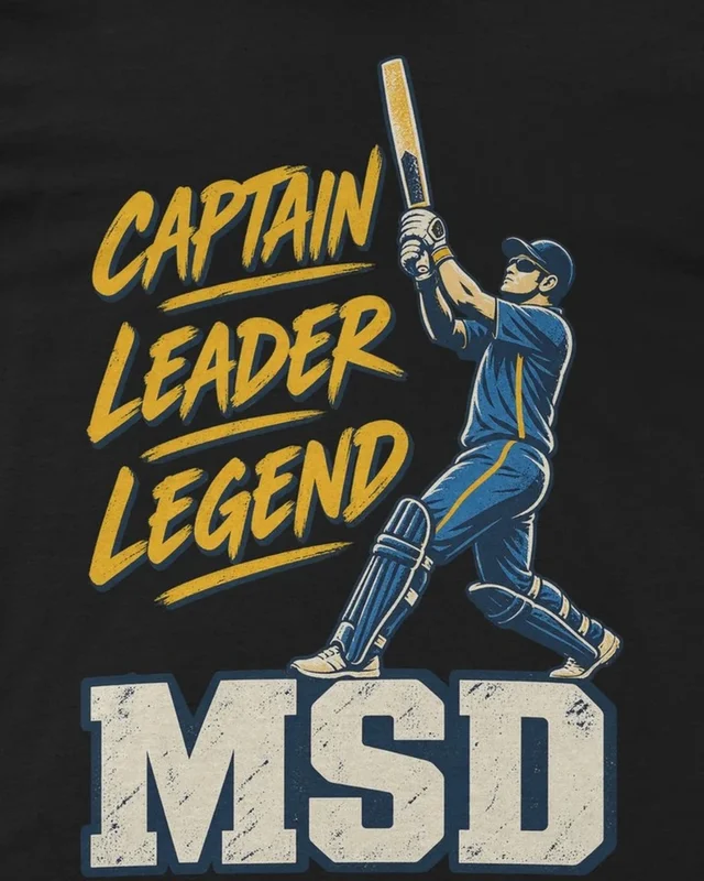 Captain Leader Legend MSD Regular T-Shirt in Black — design detail