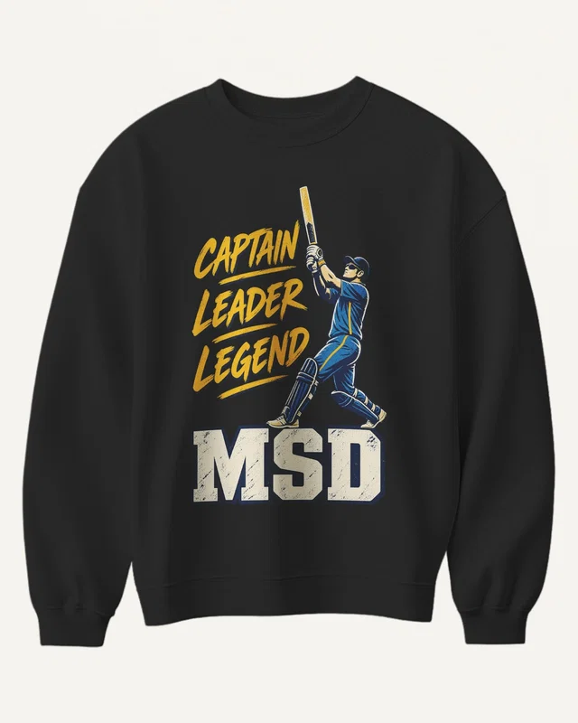 Captain Leader Legend MSD Sweatshirt in Black — front