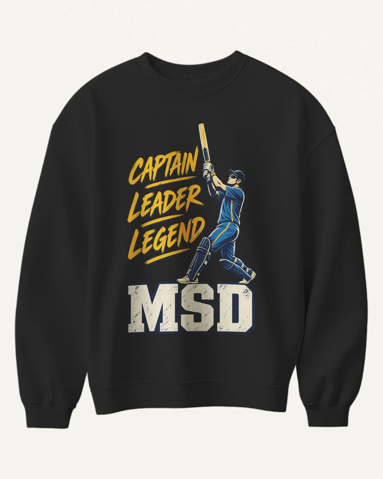 Captain Leader Legend MSD Sweatshirt in Black — front Captain Leader Legend MSD Sweatshirt in Black — front