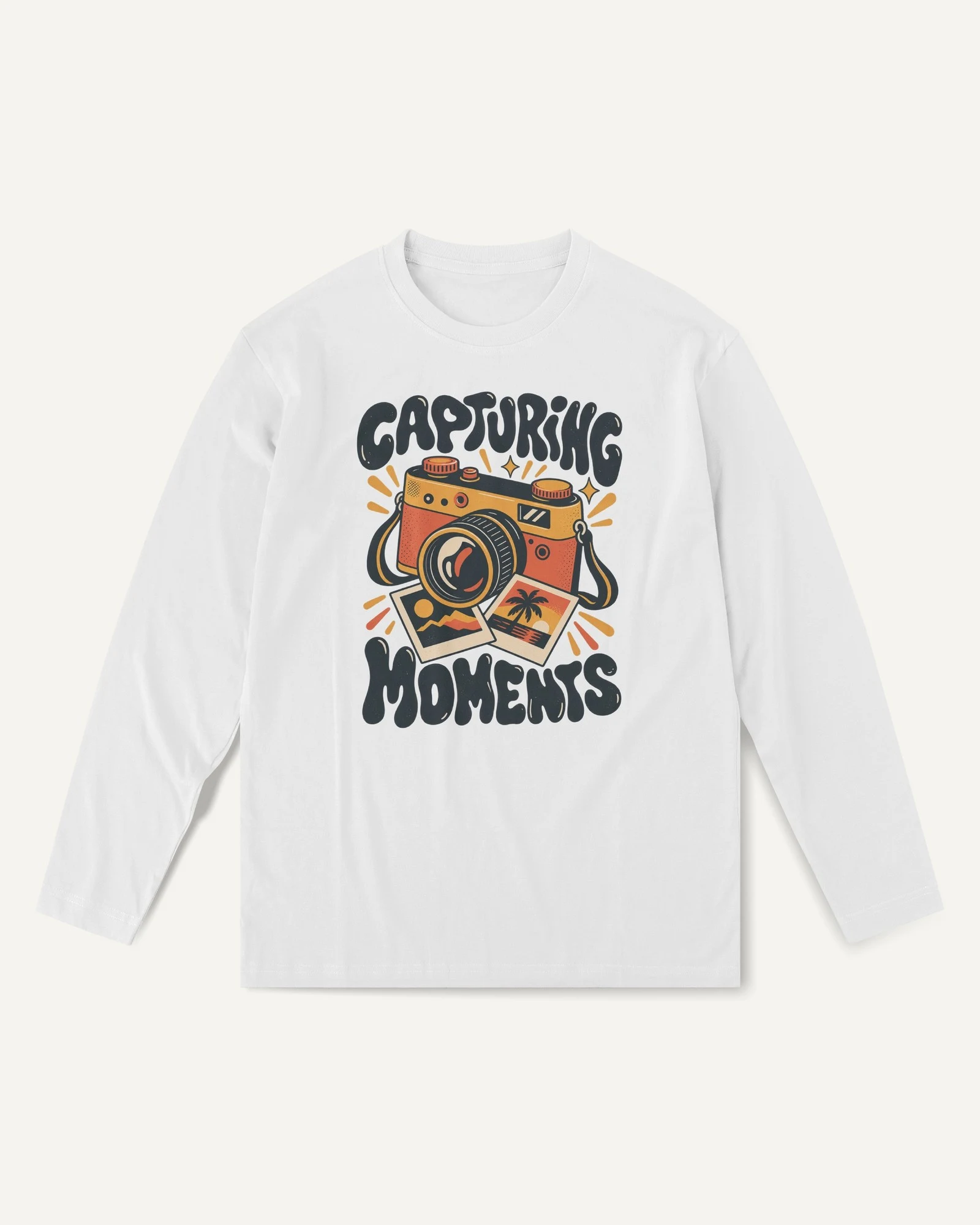 Capturing Moments Long-Sleeve T-Shirt in White — front Capturing Moments Long-Sleeve T-Shirt in White — front