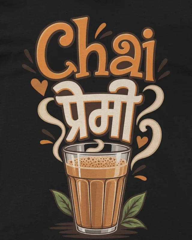 Chai Premi Regular T-Shirt in Black — design detail