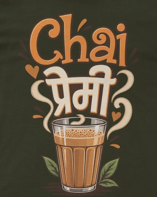 Chai Premi Regular T-Shirt in Olive Green — design detail