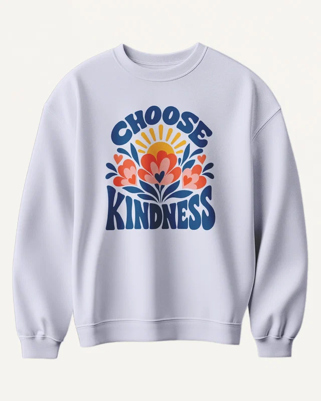Choose Kindness Sweatshirt in Lavender — front