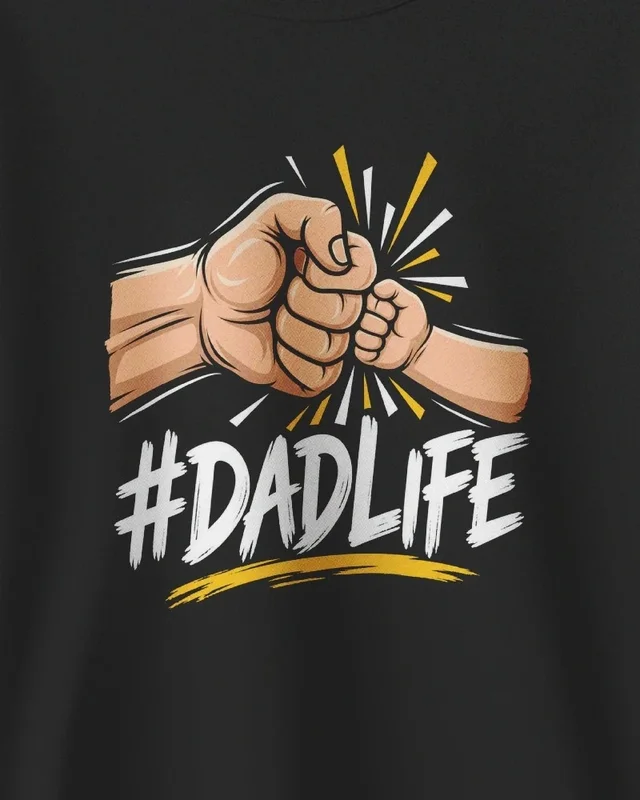 Dad Life Sweatshirt in Black — design detail