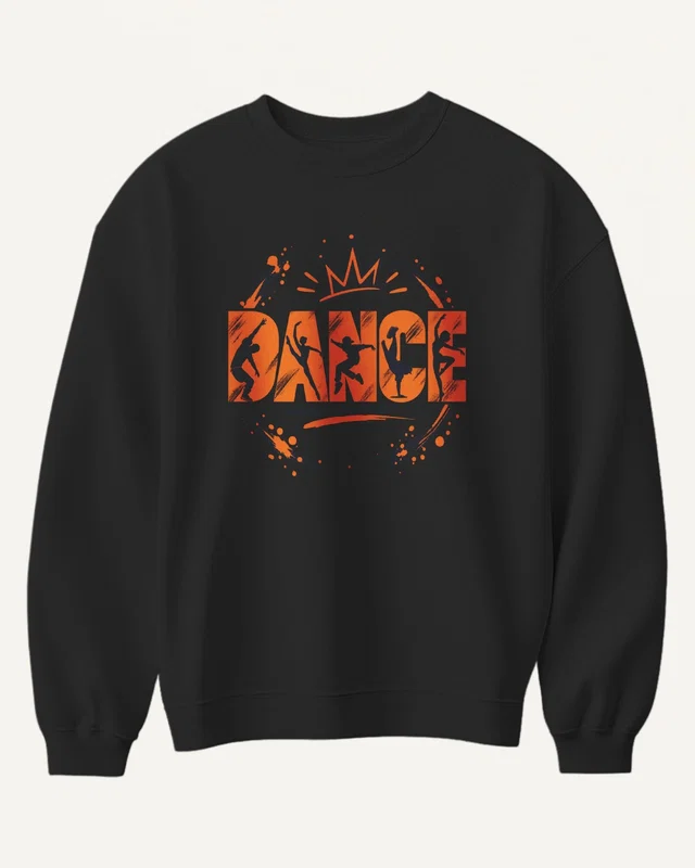 Dance Crown Sweatshirt in Black — front