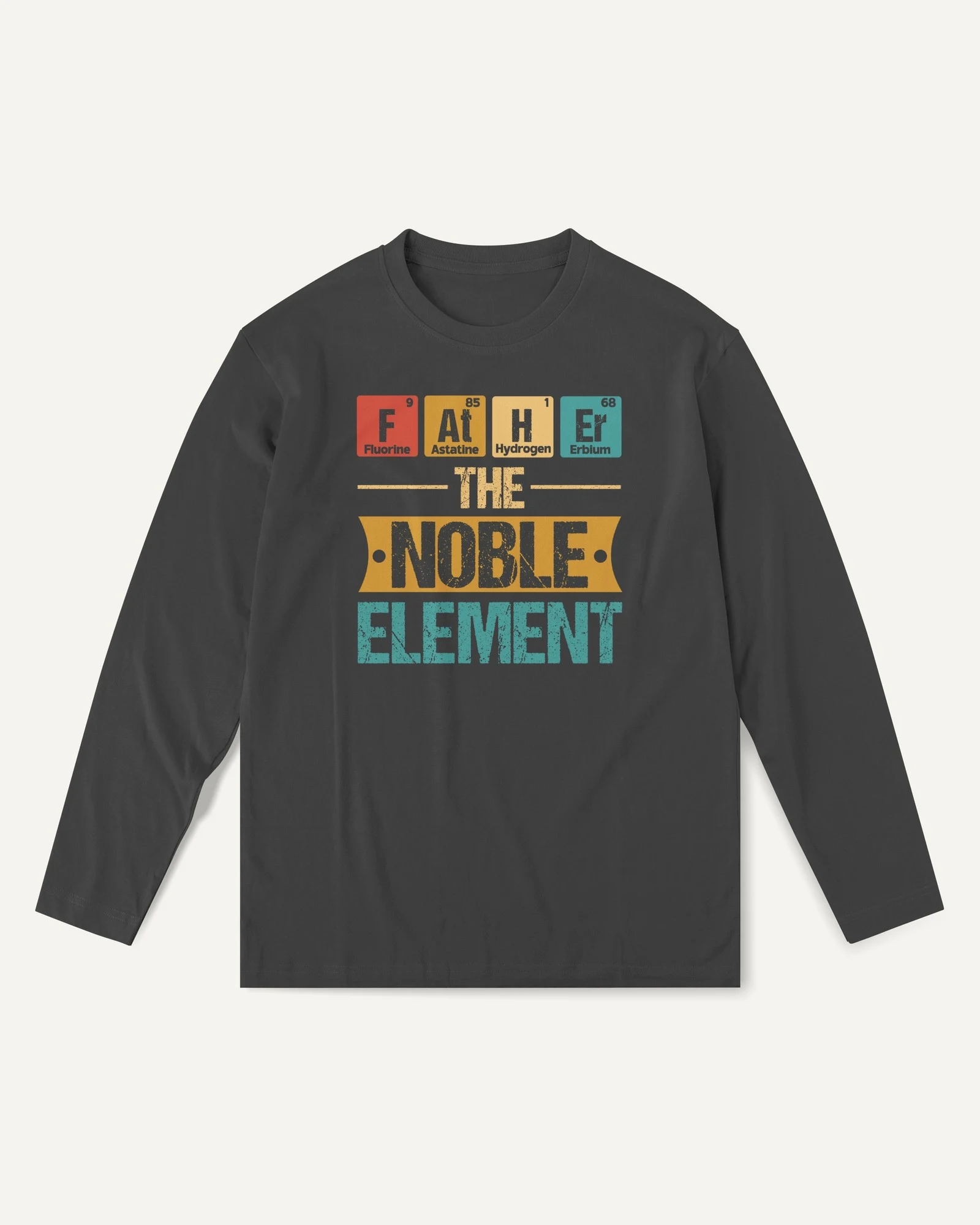Father the Noble Element Long-Sleeve T-Shirt in Black — front Father the Noble Element Long-Sleeve T-Shirt in Black — front