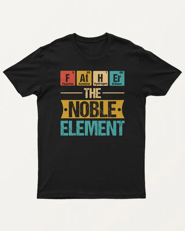 Father the Noble Element Regular T-Shirt in Black — front