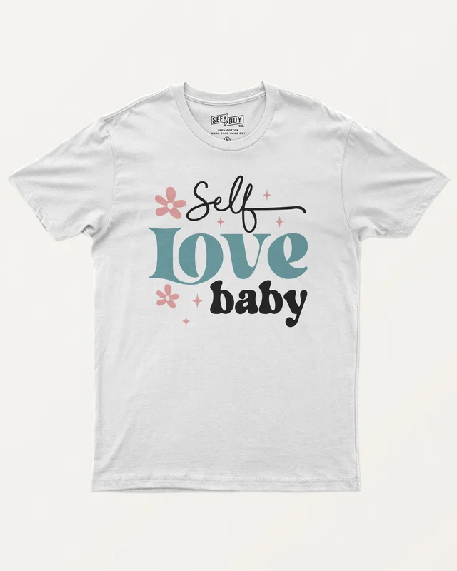 Self Love Baby Regular T-Shirt in White — front