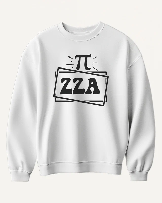 Pizza Equation Sweatshirt in White — front