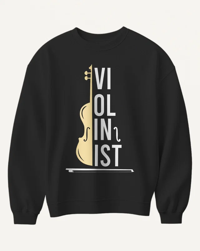 Violinist Sweatshirt in Black — front