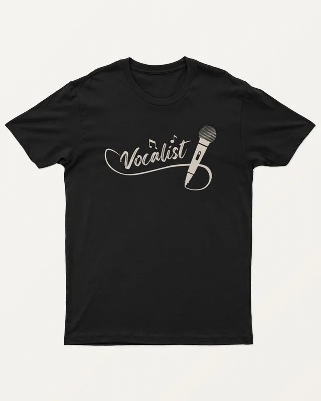 Vocalist Regular T-Shirt in Black — front