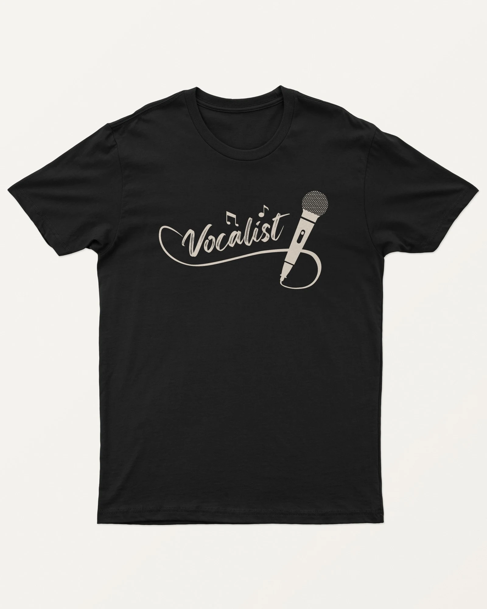 Vocalist Regular T-Shirt in Black — front Vocalist Regular T-Shirt in Black — front