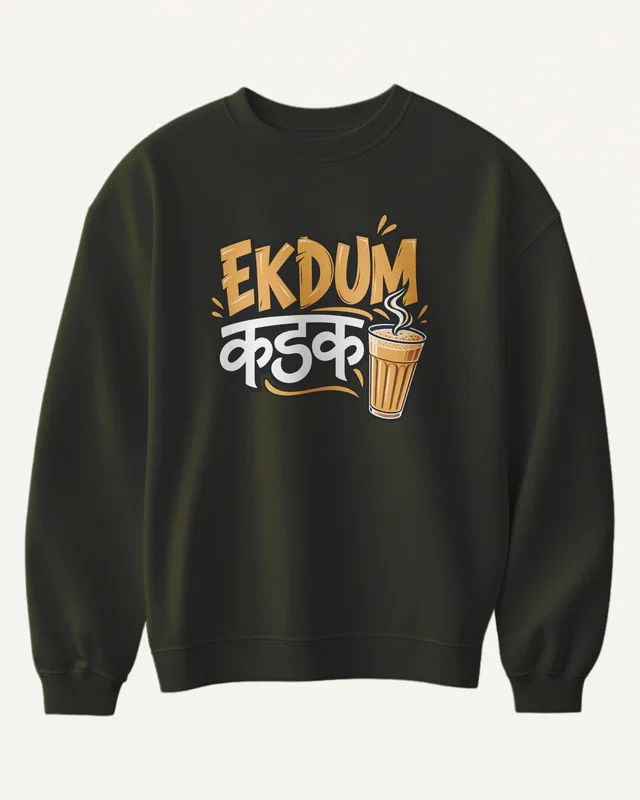 Ekdum Kadak Sweatshirt in Olive Green — front