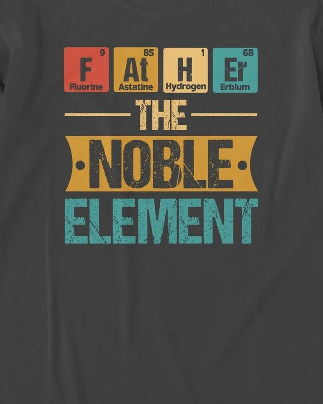 Father the Noble Element Long-Sleeve T-Shirt in Black — design detail