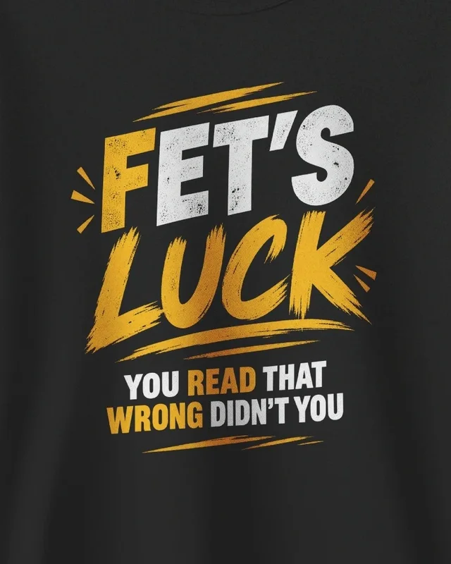 Fet's Luck Sweatshirt in Black — design detail