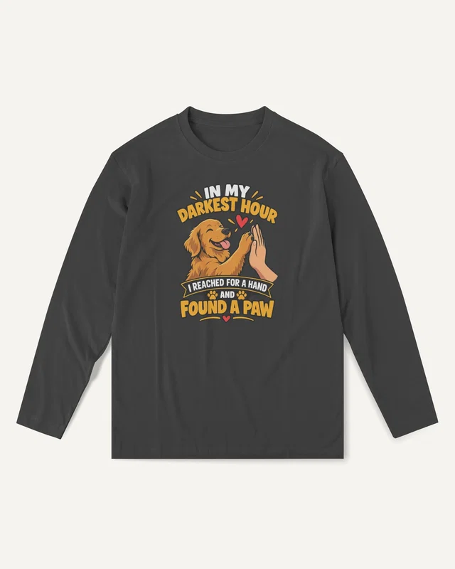 Found a Paw Long-Sleeve T-Shirt in Black — front