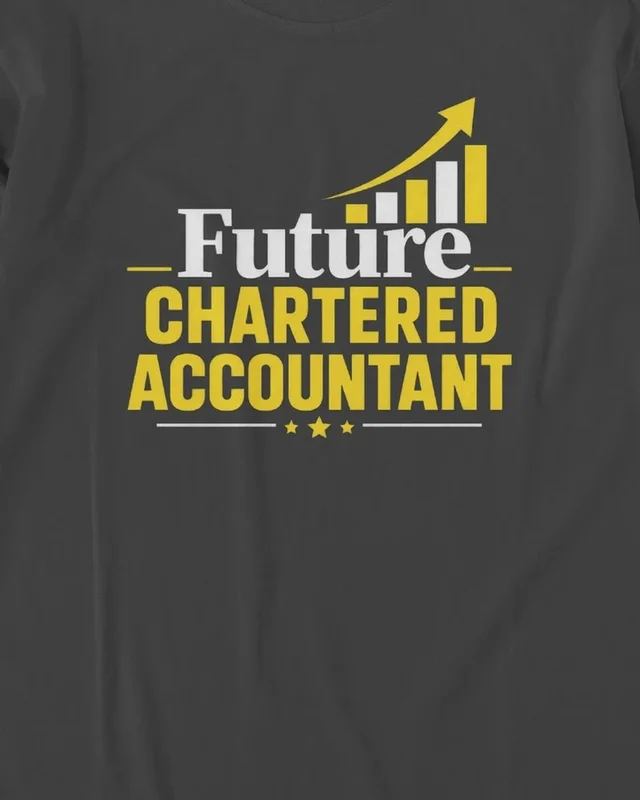 Future Chartered Accountant Long-Sleeve T-Shirt in Black — design detail