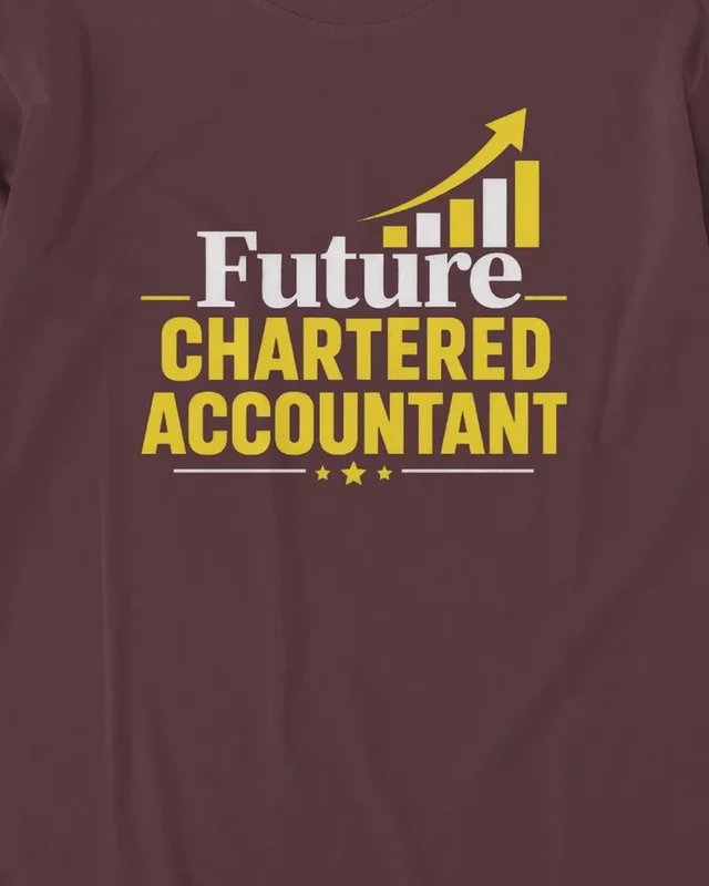 Future Chartered Accountant Long-Sleeve T-Shirt in Maroon — design detail