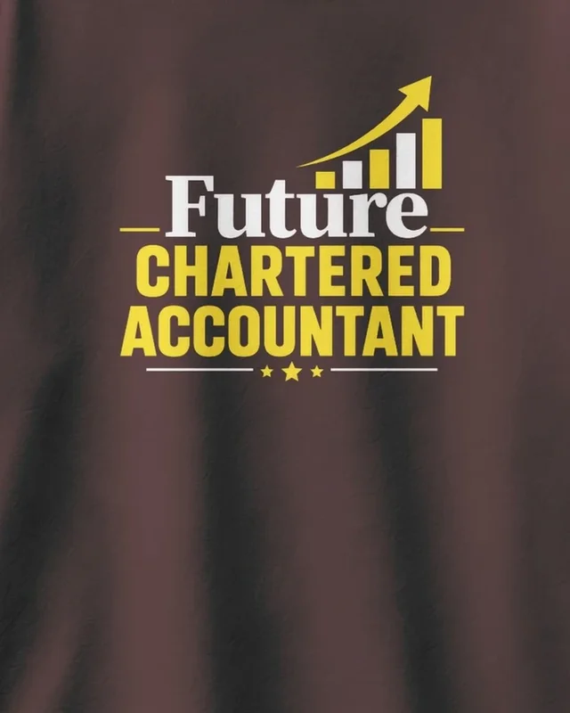 Future Chartered Accountant Oversized T-Shirt in Maroon — design detail