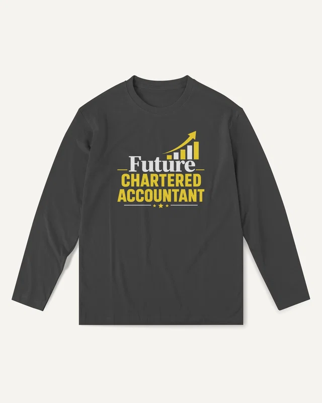 Future Chartered Accountant Long-Sleeve T-Shirt in Black — front