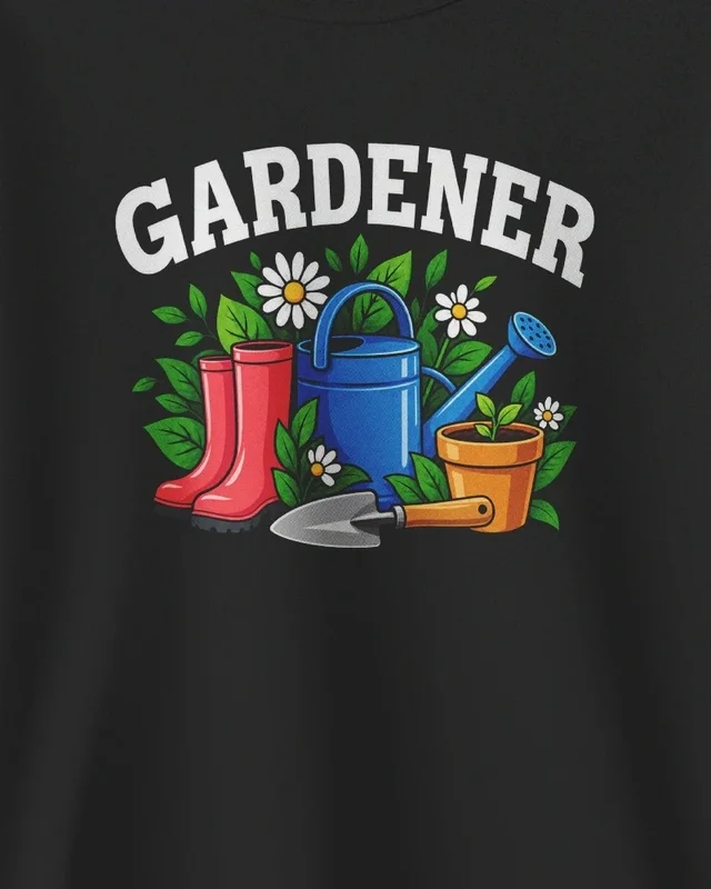 Gardener Sweatshirt in Black — design detail