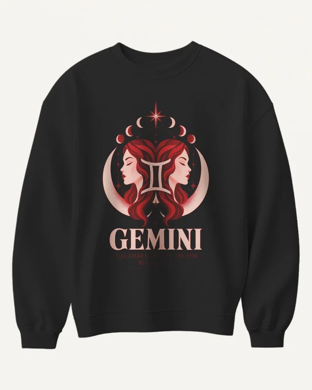 Gemini Sweatshirt in Black — front