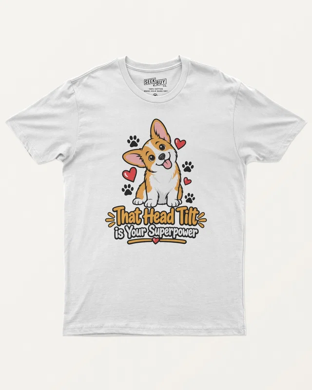 That Head Tilt Is Your Superpower Regular T-Shirt in White — front