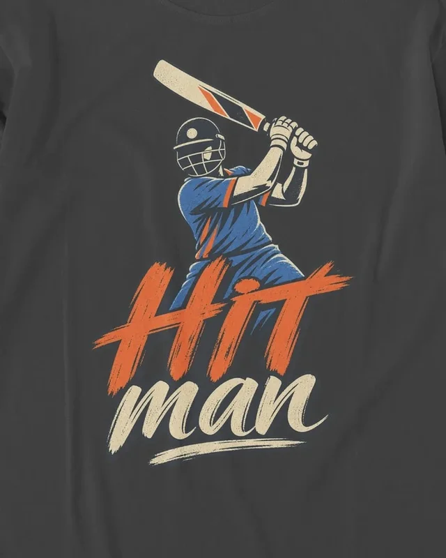 Hitman Cricket Long-Sleeve T-Shirt in Black — design detail